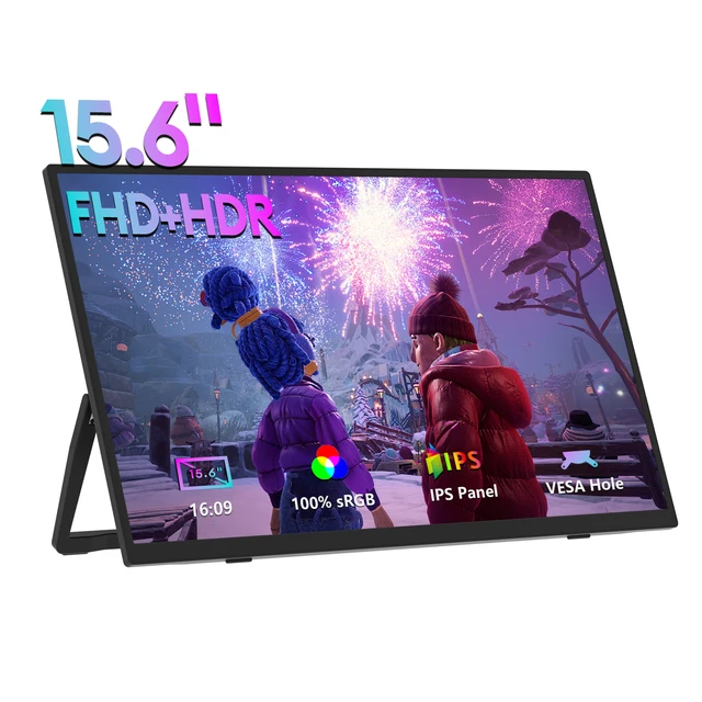 ZEUSLAP 15.6" 1920*1080P IPS 100%sRGB 300Nits Ultrathin Portable Monitor for Phone,Laptop,PC,Nintendo Switch Second Screen