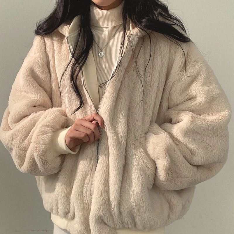 

Winter 2023 New Cashmere Thickening Hooded Short Coat On Both Sides Lamb Wool Cotton Coat Cotton Women's Wear Cute Coats