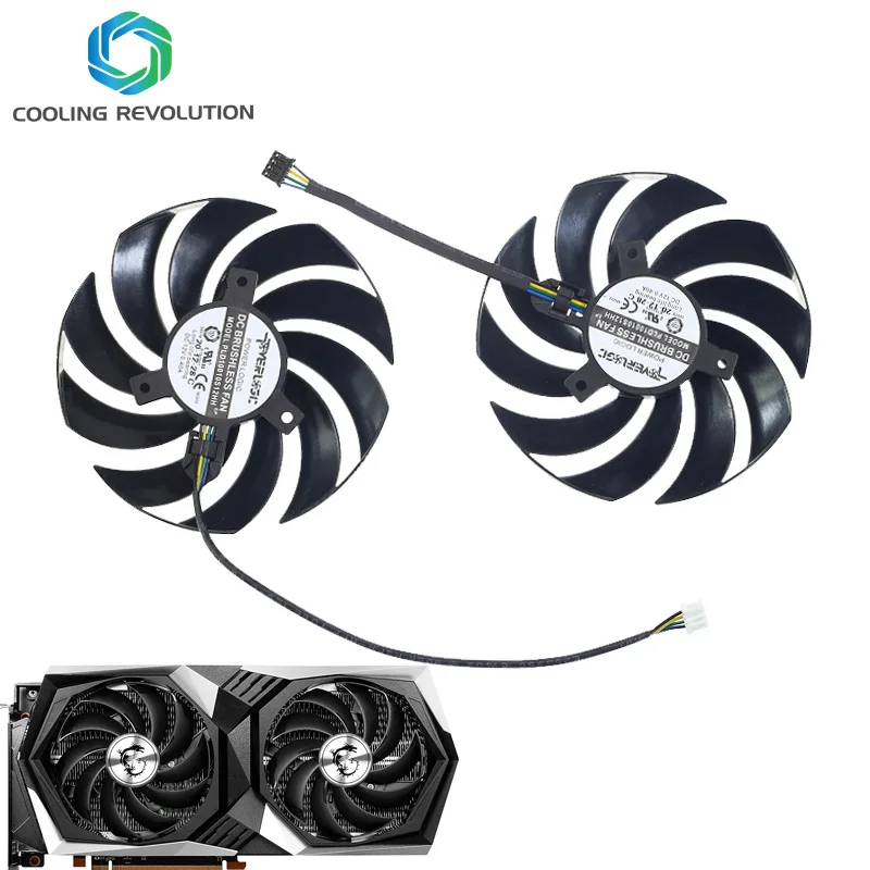 Acessórios de Refrigeração para Placas Gráficas Ventilador Gpu Msi Radeon rx 6700 xt Gaming x Geforce Rtx 3060 Pld10010s12hh 95 mm 4pin Rtx3060 ti - Imagem 3
