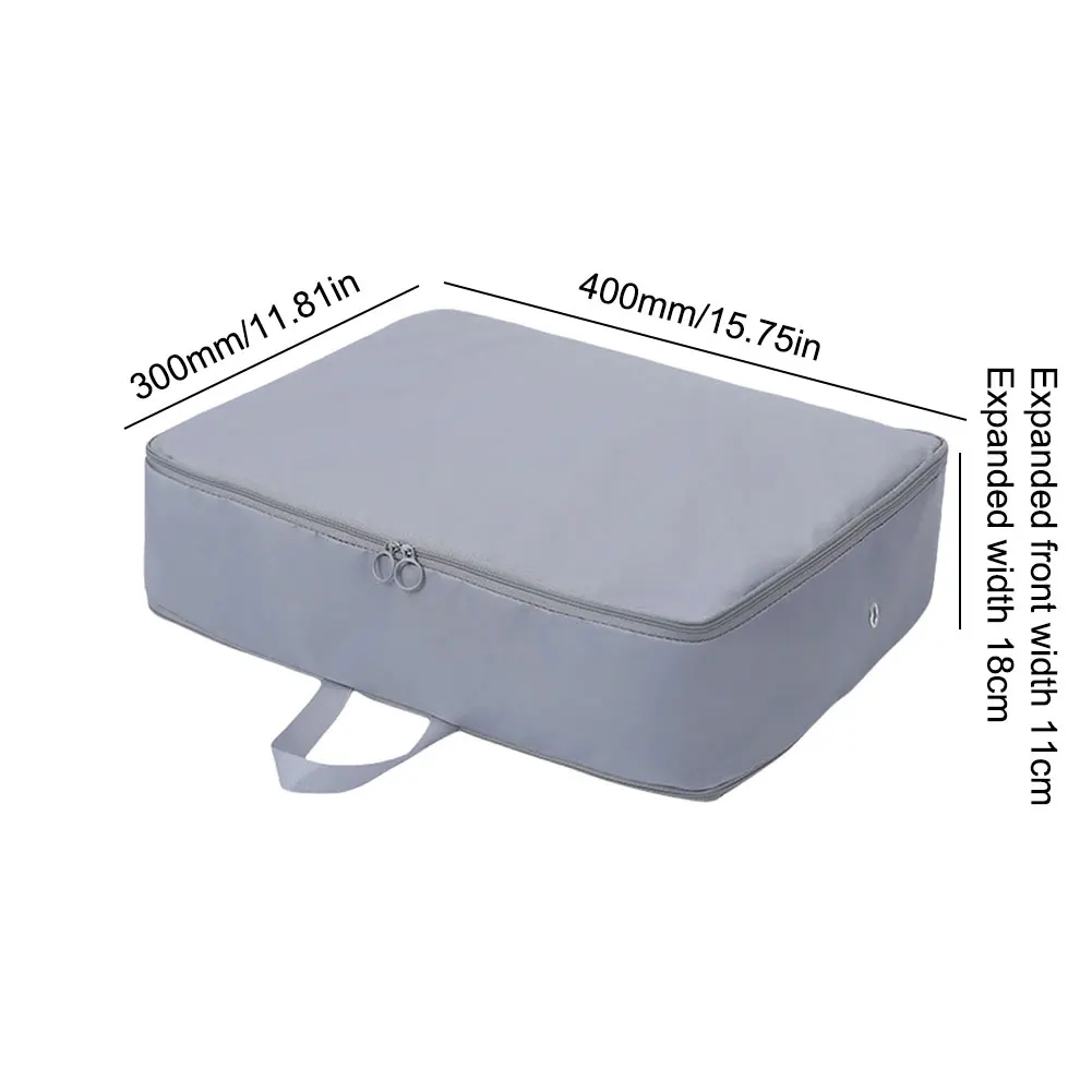 Space Saving Self Compression Organizer with Zipper Comforter Storage Bag Blanket Storage Bags for Comforters Blankets Bedding 6