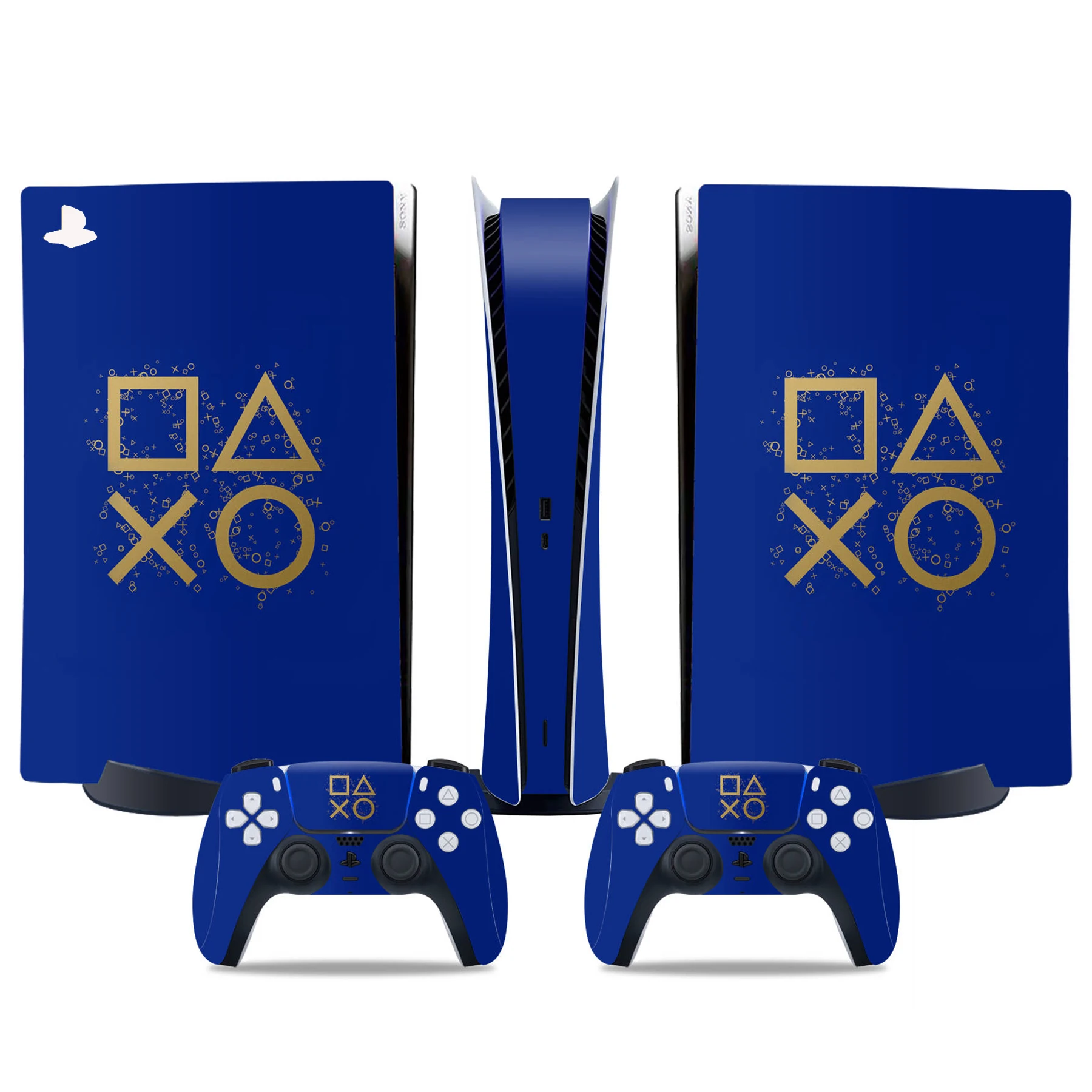 For PS5 Digital Protective Skin Sticker Vinyl Decal Full Set Cover Wrap for Game Console and 2 Controllers
