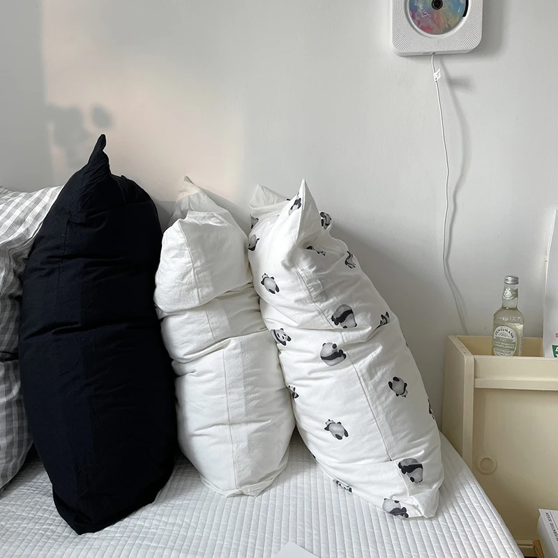 Pure Cotton Stand Size 48*74 Single Person Cartoon Panda Design Pillowcase  Comfortable Soft Breathable Bedding