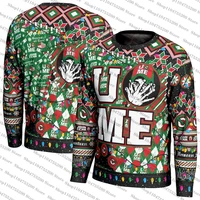 Red Green Unisex John Cena Holiday Sweater Wrestling Sports Enthusiast Ugly Christmas Sweater Ideas Sweatshirt Cool Pullover