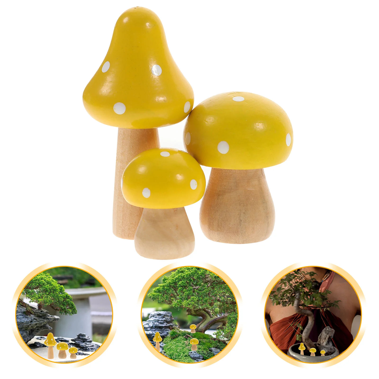 

Mini Mushroom Wood Mushroom Miniature Figurine Mini Bonsai Ornament Micro Landscape Plant Plant Plant Plant Plant Plant Decor