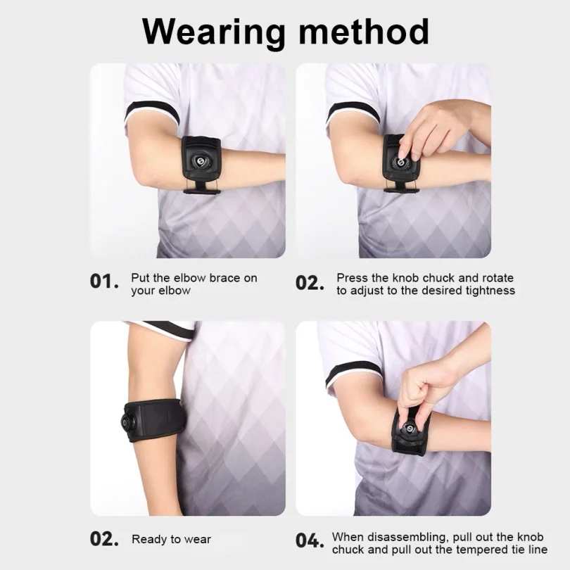 Adjustable Elbow Brace Tennis Elbow Brace Breathable Arm Support Band Non Slip Golf Strap Sports Protector Guard Pad elbow brace,elbow strap