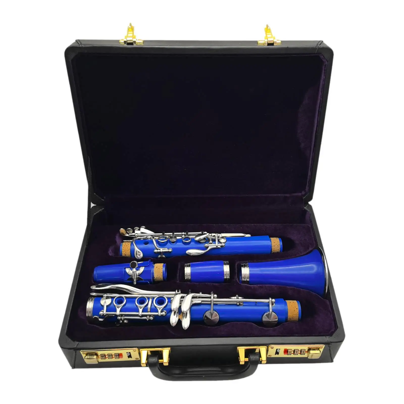 클라리넷 케이스 벨벳 내부 소재의 휴대용 가방으로 야외 밴드 공연에 적합합니다.