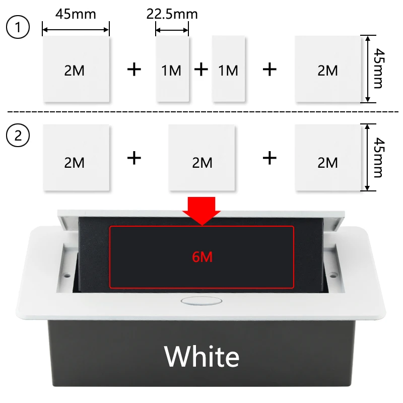 Concealed Multifunctional USB Type-C Pop-Up Outlet for Office and Meeting Room Countertops