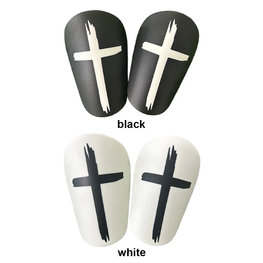 1 Pair Football Shin Pads Shock Absorbing Cross Soccer Shin Guards Lightweight Soccer Leg Protector for Kids Youth and Adults