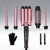 Curling Iron Set 5-in-1 Hair Curler with 3 Barrel Hair Crimper, Hair Straightener - Waver Heating Styling Tools for Women 1