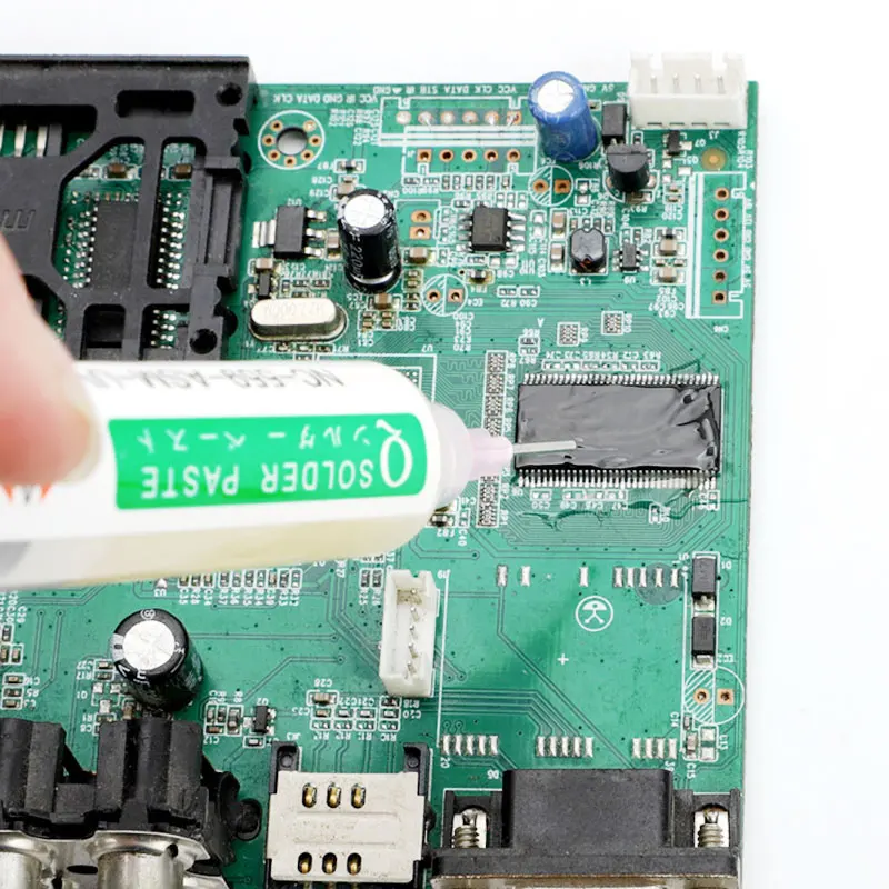 Фото Паста KELLYSHUN BGA PCB 100% оригинальная паяльная паста для сварки усовершенствованная масляная флюсовая смазка 10 куб. См паяльная Оловянная ремонтная паста №2