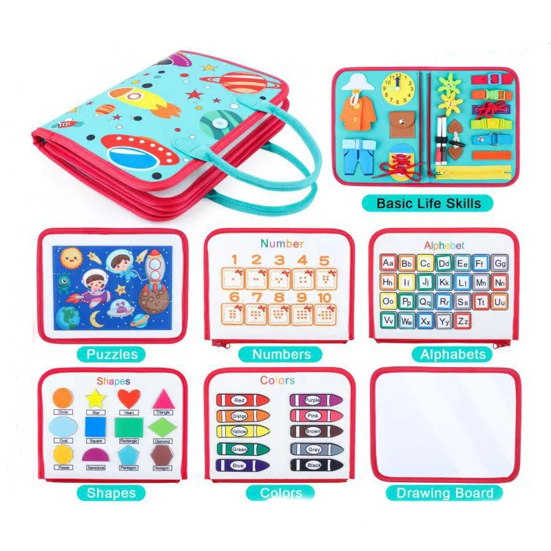 

Toddler Busy Board Learning Toys Montessori Books Kids Toys 1-3 Years Early Education Learing Kids Sensory Toy Preschool Toys