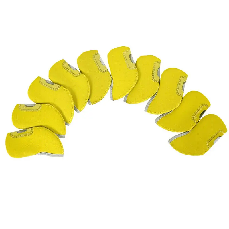 10PCS 11g Neoprene Iron Head Covers Club Golf Iron Headcovers Protector Universal Protection Golf Irons 10 Colors