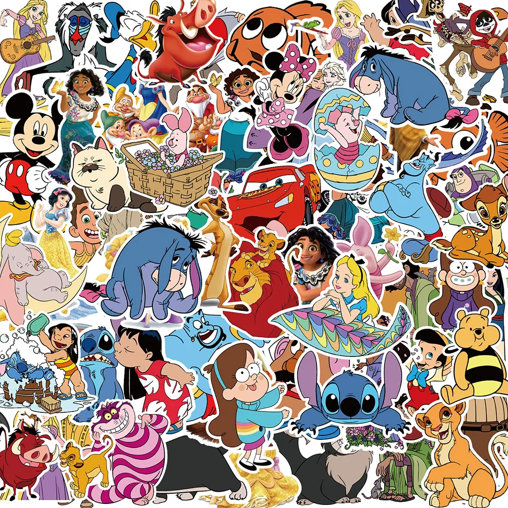 10/30/50/100PCS Cute Disney Character Mickey Mouse The Lion King Cartoon  Stickers Aesthetic Laptop Car Mix Anime Sticker Kid Toy _ - AliExpress  Mobile