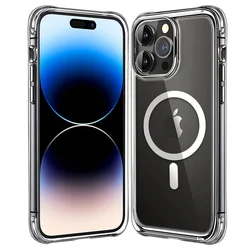 Clear Magnetic Circle Case with Magsafe Technology - Enhanced Protection and Stylish Design - iPhone 12 12 Pro (Clear)