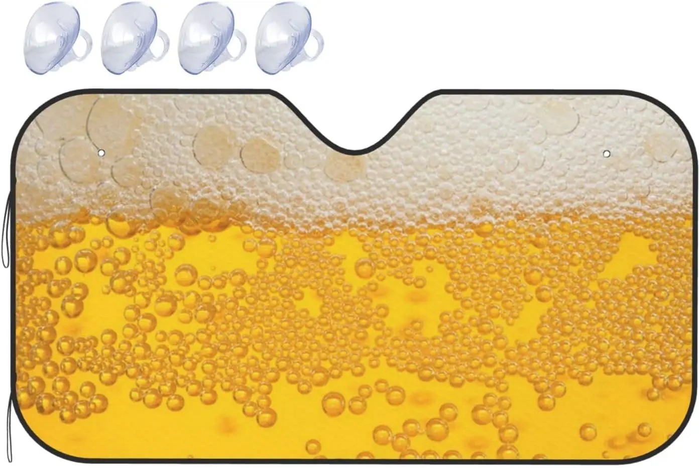 

Beer Foam Printed Car Windshield Sunshade Sun Visor Front Windshield Sun Shade Foldable Reflective Sun Shield for Most Sedans
