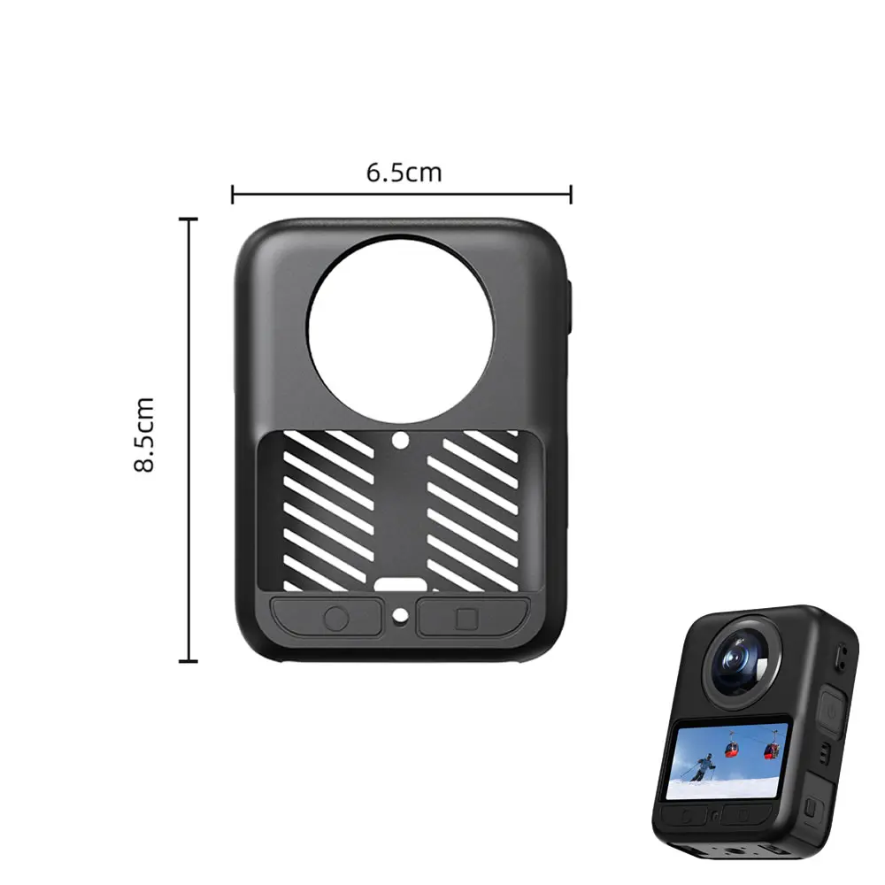 Kit di accessori per DJI OSMO 360 Custodia in silicone Copriobiettivo Supporto per supporto Protezione Custodia con staffa di espansione in vetro - immagine 4