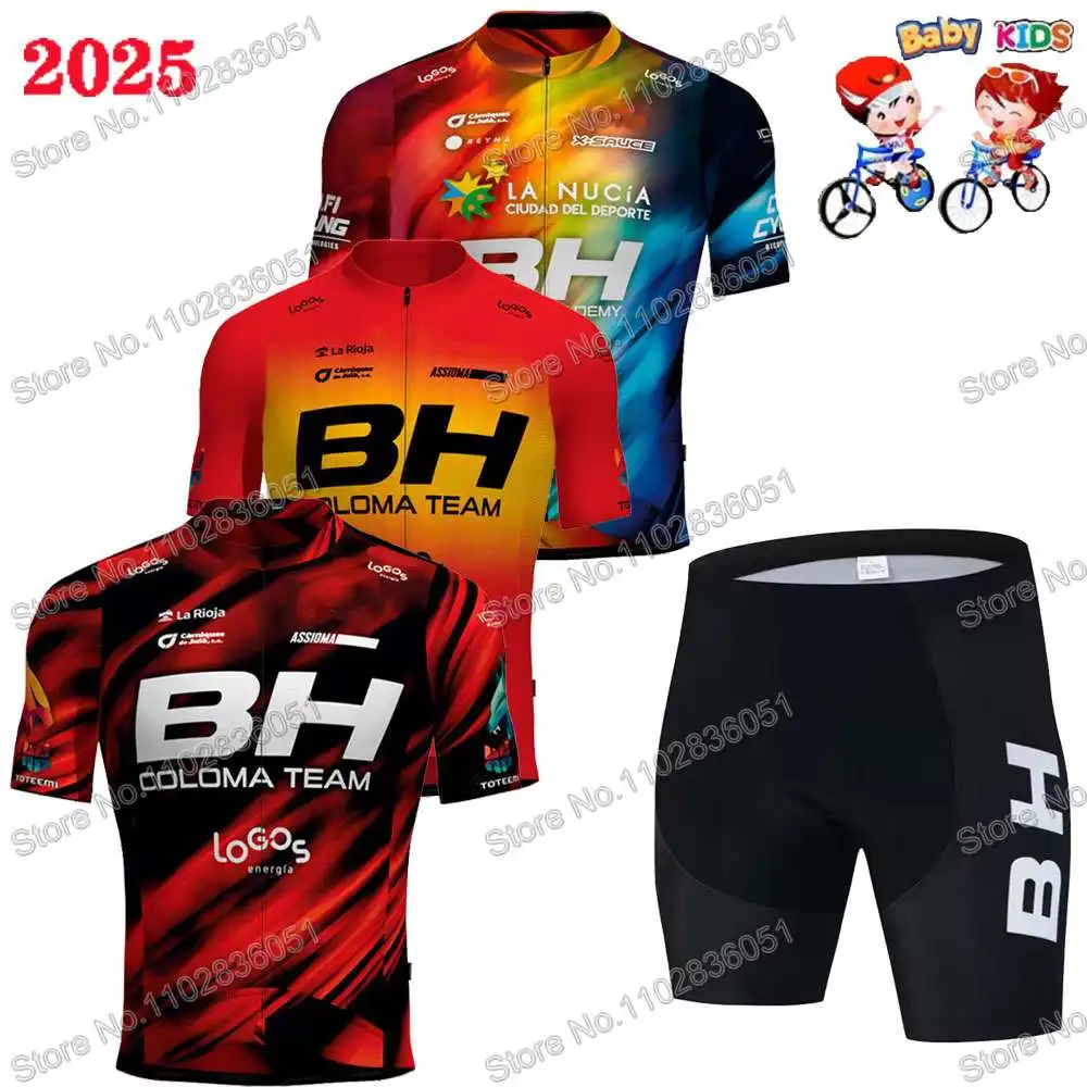 Kids BH Coloma Team Cycling Jersey Set Summer Boy Clothing Children Road Bike Shirt Top Suit Bicycle Pant MTB Uniforms Ropa