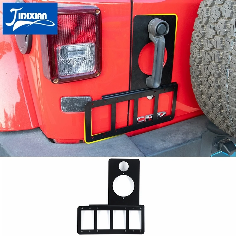 Jidixian Car License Plate Holder For Jeep Wrangler Jk 20072017 Car