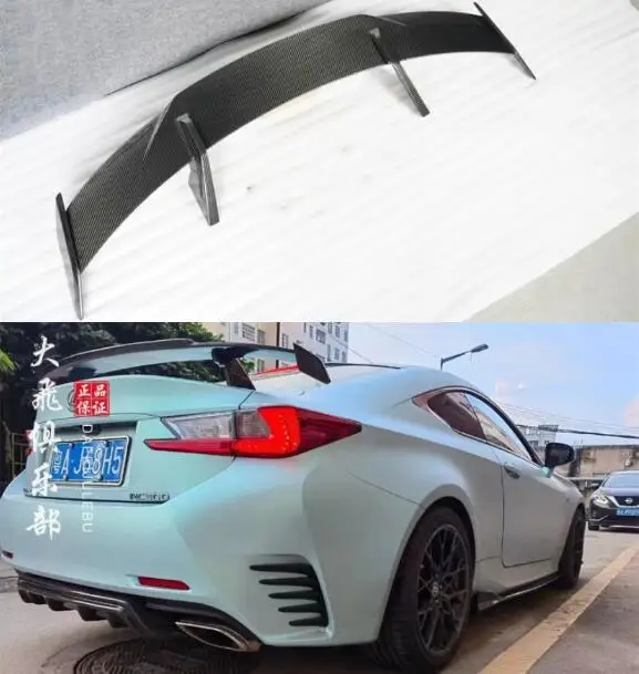 

Real Carbon Fiber Car Rear Wing Trunk Lip Spoiler For Lexus RC200 RC300 RC200T 2014 2015 2016 2017 2018 2019 2020 2021