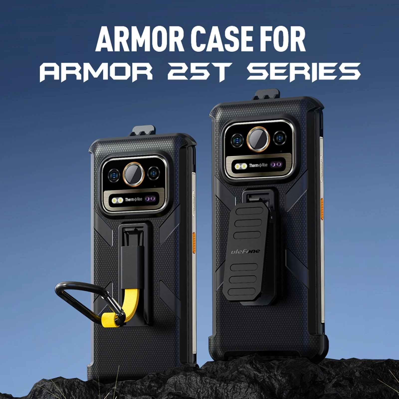 For Ulefone Armor 25T Pro Ulefone Back Clip Phone Case with Carabiner TPU + PC Case Protective Case Back Cover