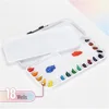 Watercolor Palette with Lid: 18 Wells Airtight Folding Paint Palette with Large Mixing Tray - Empty Acrylic Painting Art Pallet 5