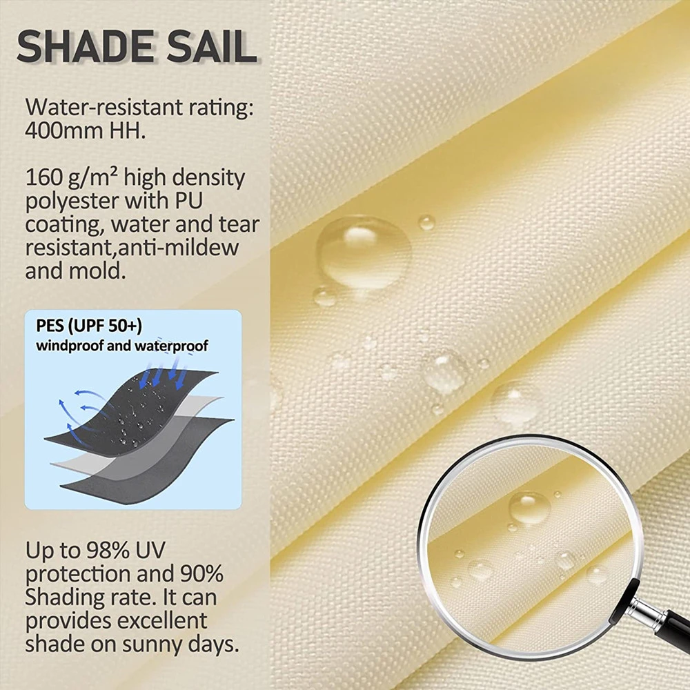 Triangle Sun Shade Sail Waterproof UV Block Sun Shelter Awnings Canopy for Garden Yard Patio Sunscreen Sunsails 2Pack 5/3.6/3/2M sun shade sail
