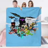 Designer Throw Blanket for Sofa Decoration Minecraft Plaid Blankets & Throws Interior for Home Fluffy Soft Blankets King Size 2