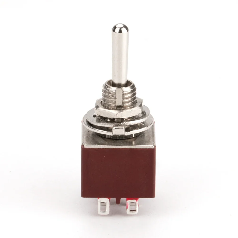 Locking Toggle Switch 10PCS ON ON 3 Position DPDT 6MM Guitar Mini Rocker For Car Motorcycle
