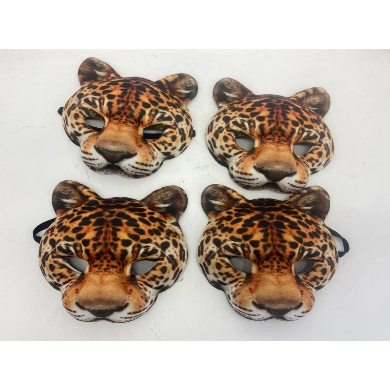 Maschera Di Tigre Di Halloween Maschera Spaventosa Maschera Di Mezza Faccia Animale Maschera Di Leopardo Di Neve Carnevale Maschera Per Adulti E Bambi