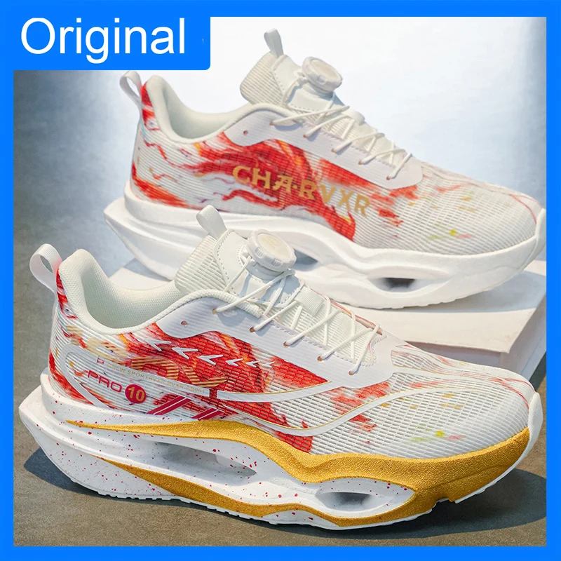 Unisex Sports Shoes Breathable Mesh Fashionable Rotating Buckle Running Shoes 2026 Summer New Soft Sole Rebound Running Shoes 1