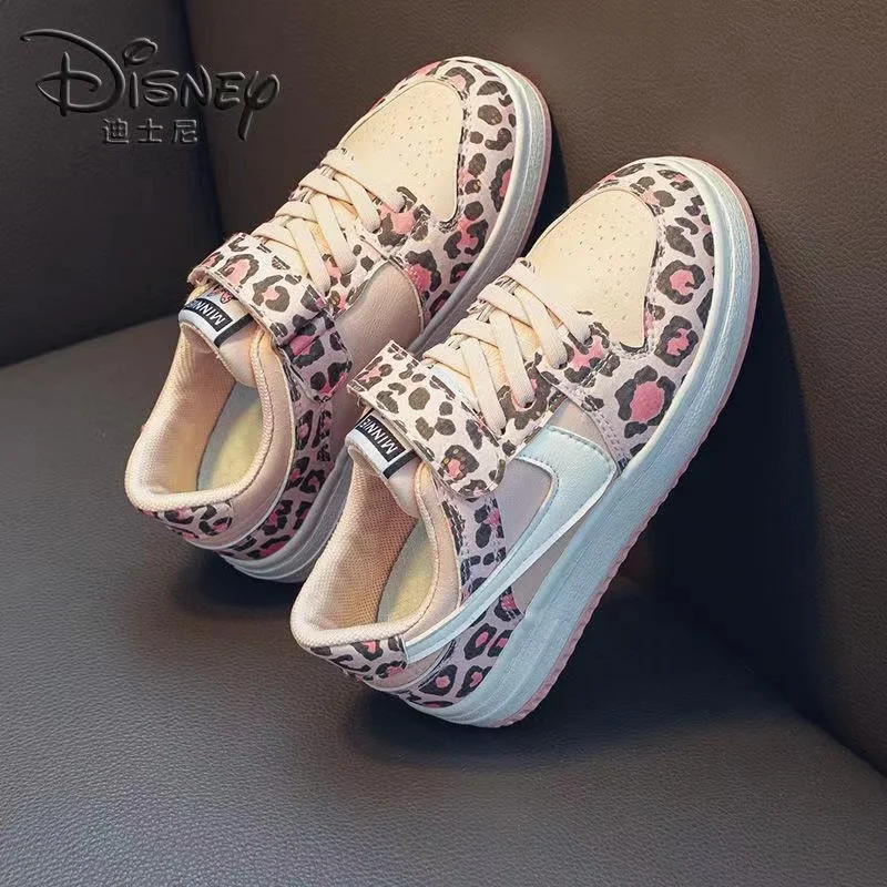 real photos children's leopard print low top board shoes sneakers 2024 autumn flat bottomed boys' casual shoes girls' shoes