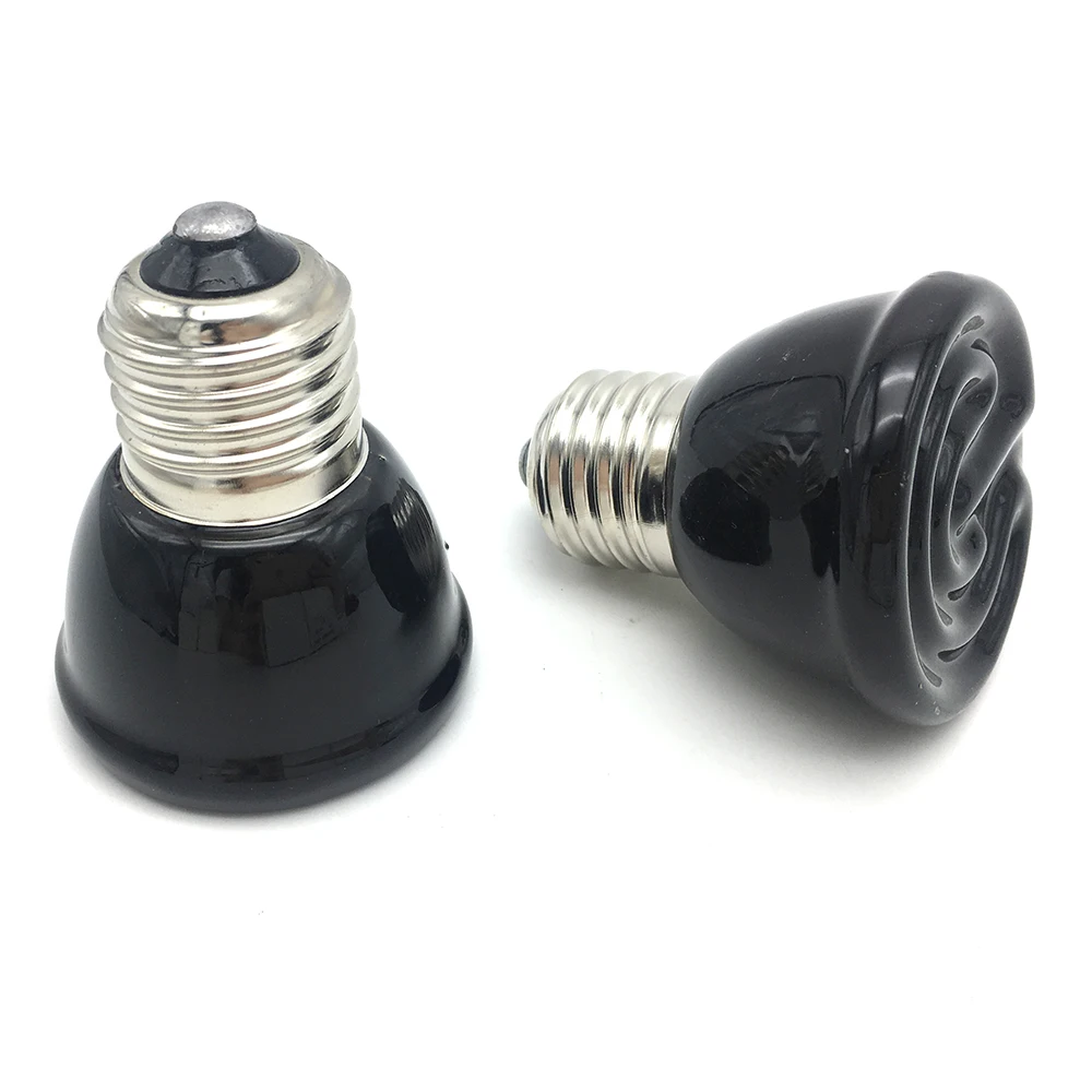 Mini Pet Reptile Infrared Ceramic Heating Lamp 110V 220V Heat Emitter Light Bulb 25W 50W 75W 100W reptile heating lamp reptile light bulb reptile lamp bulb heating lamp bulb