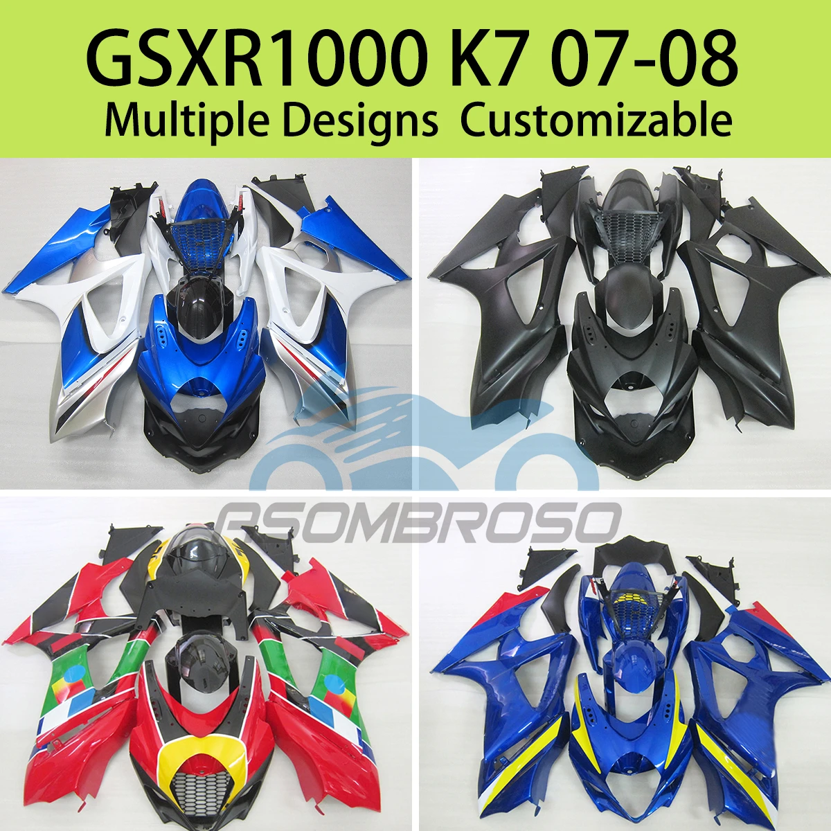 

Prime Fairing Set GSXR1000 K7 2007 2008 Injection Fairings Panel Kit Bodywork for SUZUKI GSXR 1000 07 08