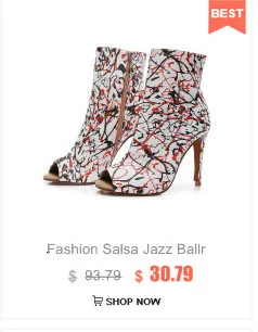 Discounts Sale Jazz Salsa Ballroom Latin Dance Shoes High Heel For Dancing Women Training Ladies Black Flock 1022 Summer Boots