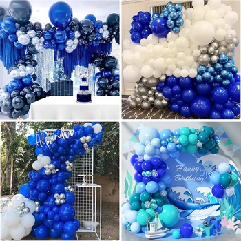 10/20/30pcs Retro Green Balloons Sand White Pink Royal Blue Latex Balloon Birthday Baby Shower Party Decor Wedding Helium Globos 6
