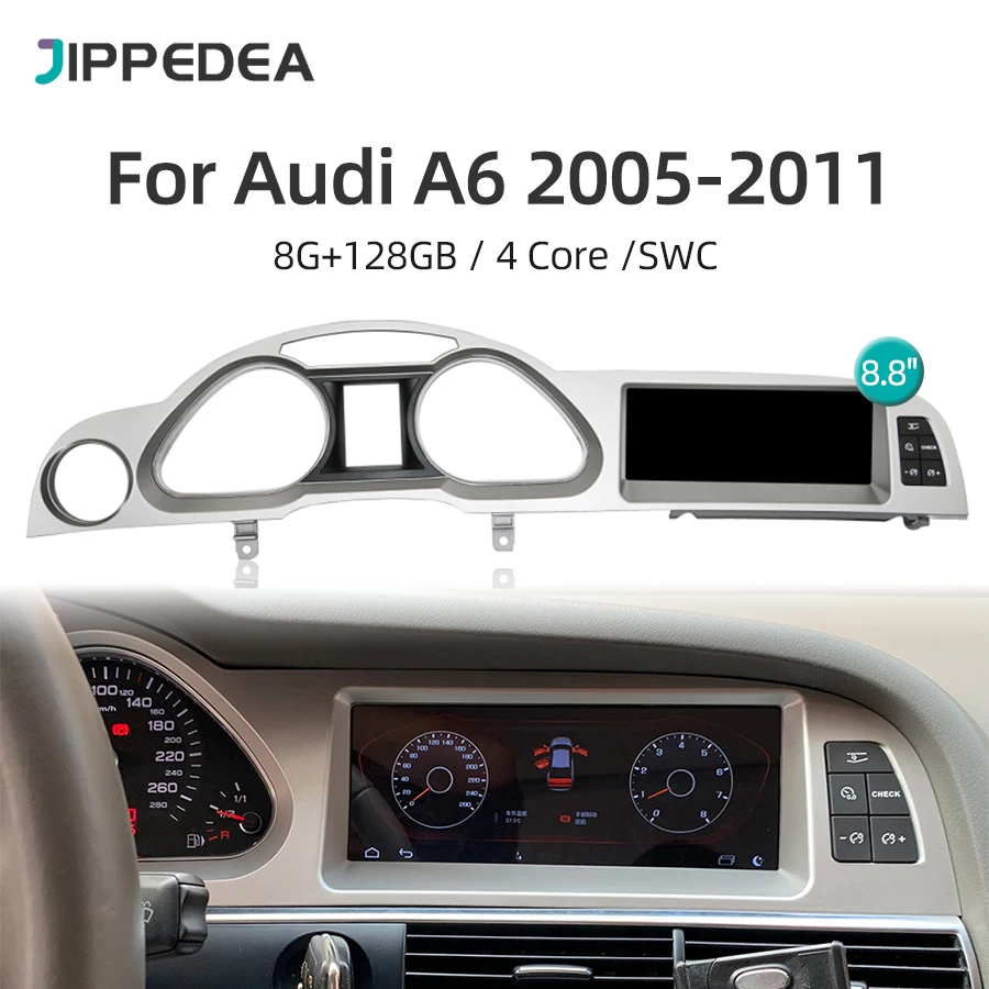 Android 12 Carplay Autoradio Per Audi A6 C6 4F 2005-2011 Navigazione Gps 4G Sim Wifi Bluetooth 1920*720 Lettore Multimediale