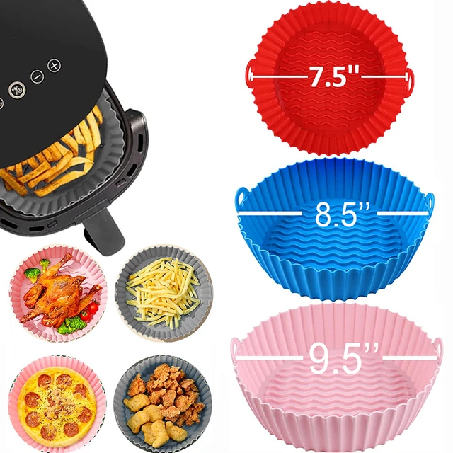 Olla de silicona para Airfryer, accesorios reutilizables para