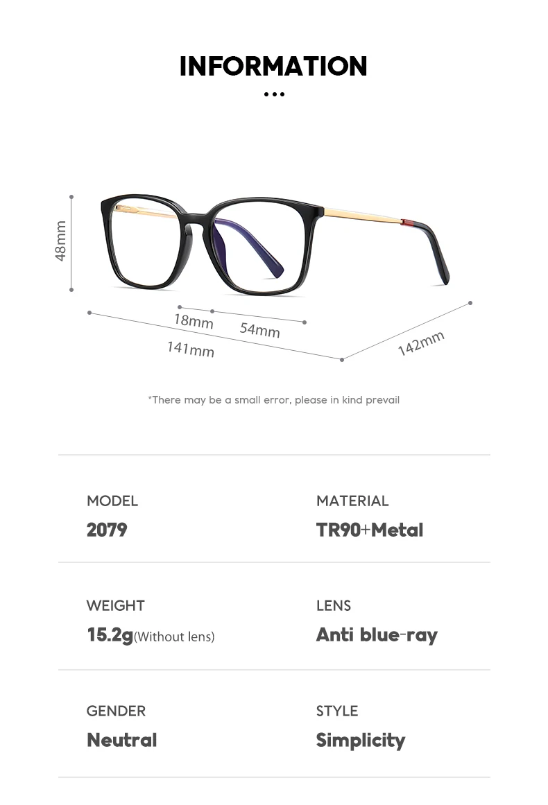 Anti Blue Light Glasses Computer Eyewear Men's Women's Eyeglasses With Frame Blocking Woman's Optical Lenses Lunette Accessories blue filter glasses