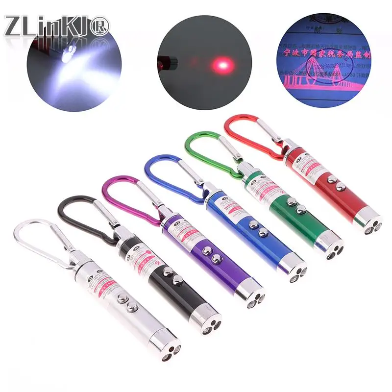 

1Pcs 3 in1 UV Banknote Detection Lamp Outdoor Powerful Mini LED Flashlight With Buckle Hanging Waterproof Pen Light Key Rings