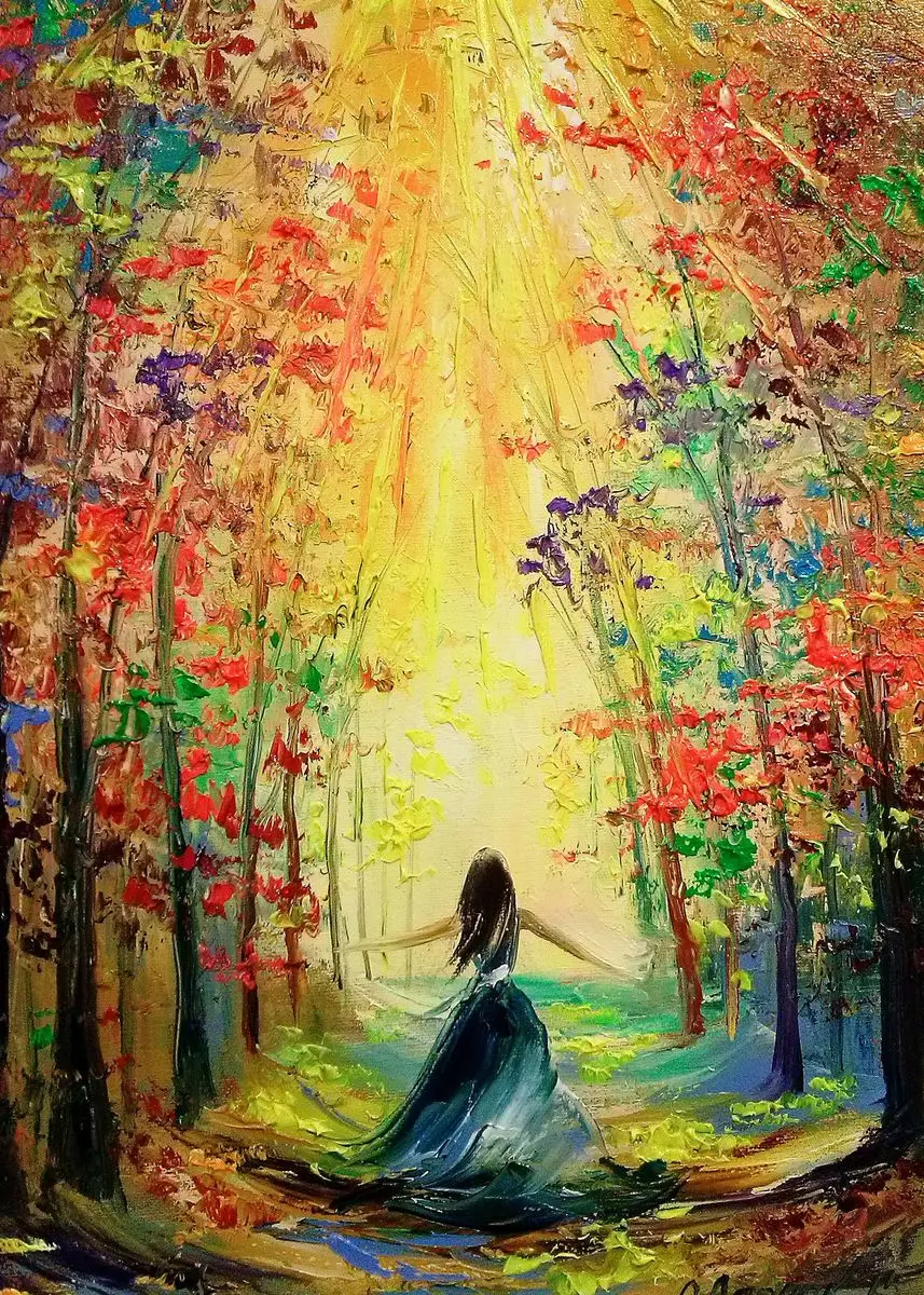 Vibrant Floral Landscape Canvas Art - High-Saturation Wall Décor Poster