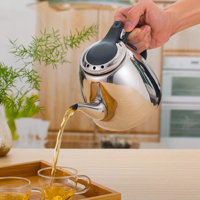 1.2L Induction Cooker Tea Pot Creative Kitchen Tools Stainless Steel Water Kettle Flat Bottom Coffee Kettle