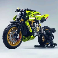Technical Mountain Bike Building Blocks City Speed Green Devil Motorbike Motorcycle Model Bricks Toys For Kid Birthday Gift MOC 4