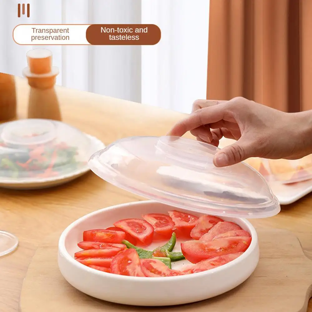 Microwave Heating Lid High Temperature Resistant Bowl Cover Oil-proof Splash-proof Bowl Plate Cover Fresh Leftover