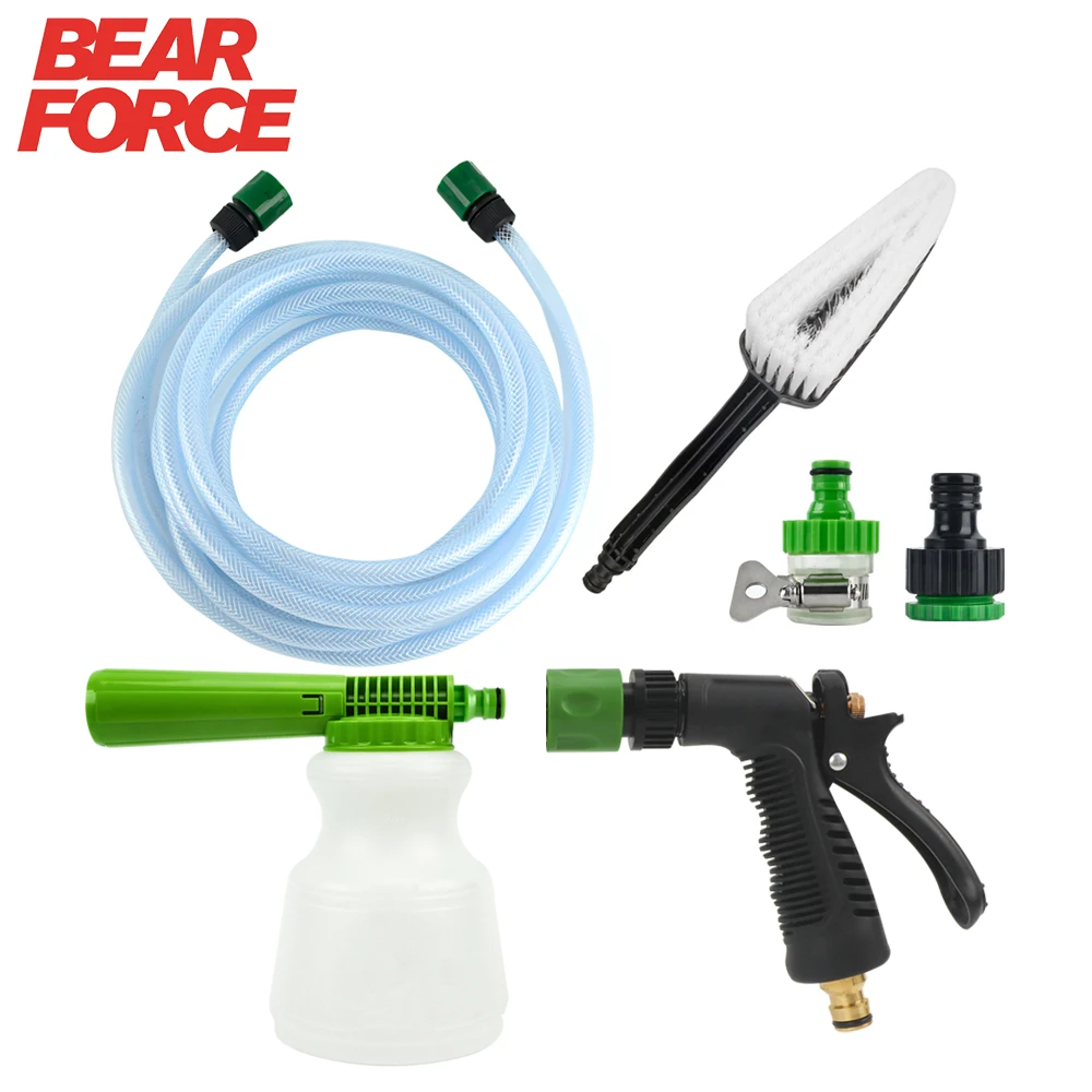 GardenHoseCarWashFoamGunKitCarCleaningSprayGunBrushWater