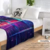 SYNTHWAVE CITY NIGHT LIGHTS Throw Blanket Sofa Blankets Blanket Fluffy 5