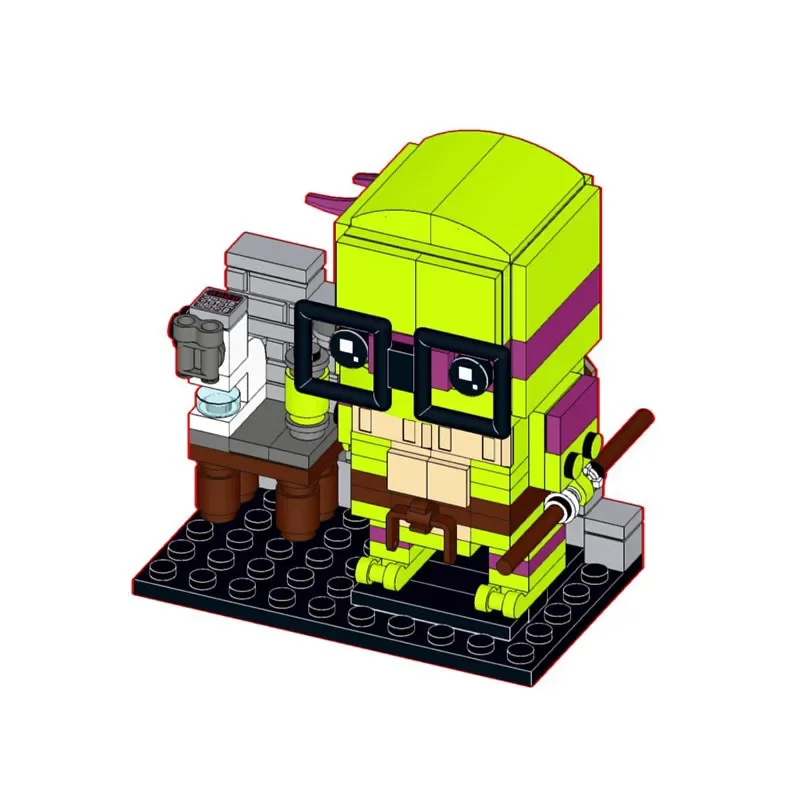 Compatible Lego Moc-151457 Blocks Ninja Turtle Headless Combination Educational Boys Birthday Gift Interconnecting Blocks