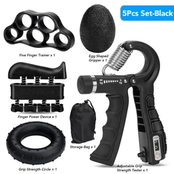 Adjustable Heavy Hand Gripper - Fitness Hand Exerciser & Strength Trainer (5PCS Set)