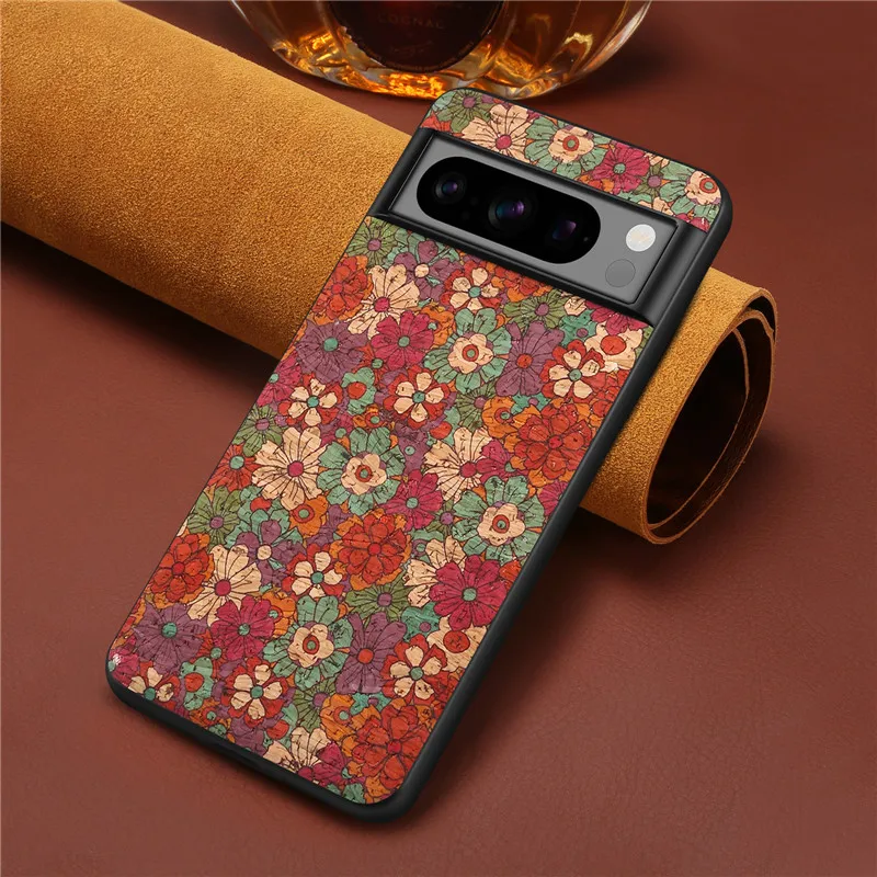 EUCAGR Ultrathin Floral Leather Phone Case - Shockproof Back Cover