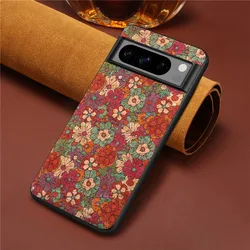 EUCAGR Ultrathin Floral Leather Phone Case - Shockproof Back Cover for Pixel 11 11 Pro (Summer)