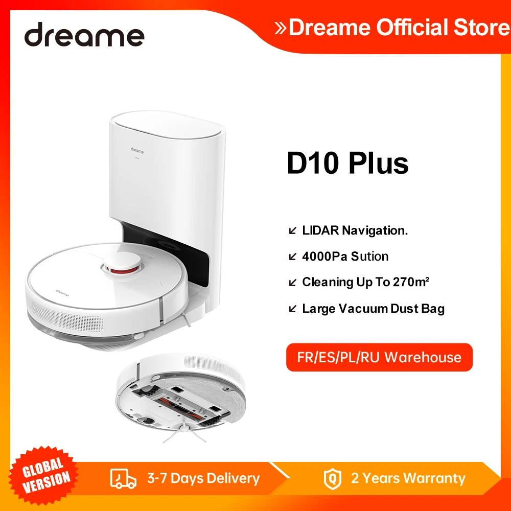 Dreame Bot D10 Plus Robot Vacuum Cleaner With Self-empty Dock,lds ...